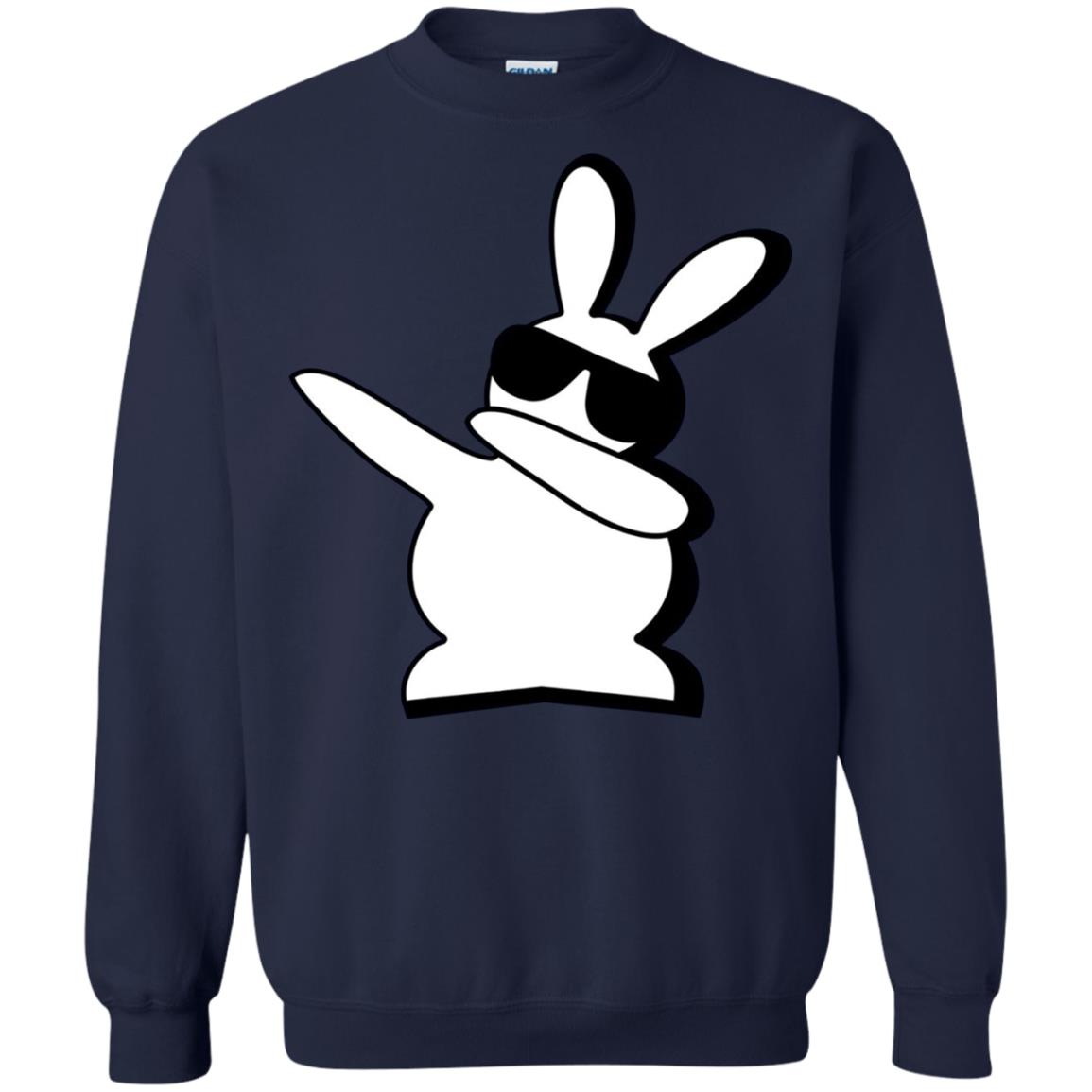 Dabbing Hip Hop Bunny Easter Dab Rabbit Dance T-shirt Navy