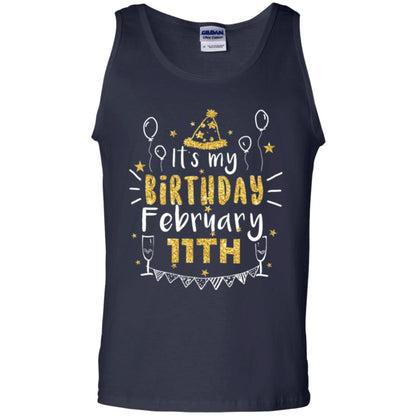 Birthday February 11th Party T-shirt It_s My Birthday Navy