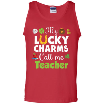 My Lucky Charms Call Me Teacher St Patricks Day T-shirt Red