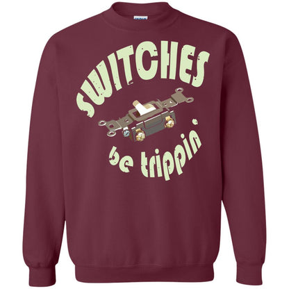 Electrician T-shirt Switches Be Trippin Maroon