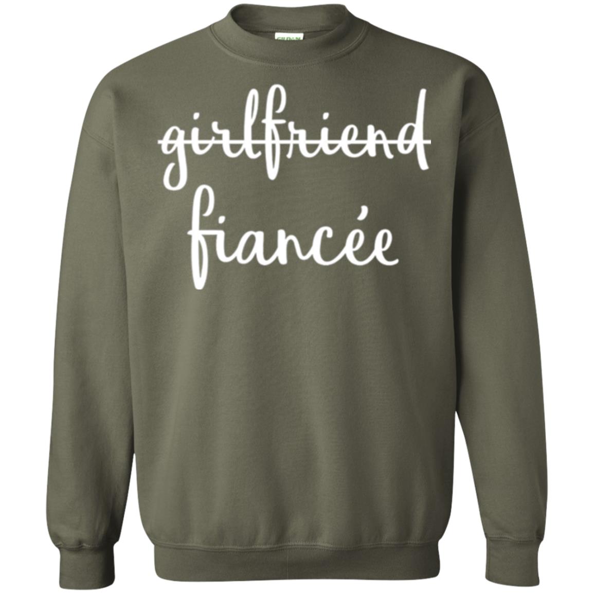 Fiance Engagement Party T-shirt Girlfriend Fiancee Military Green