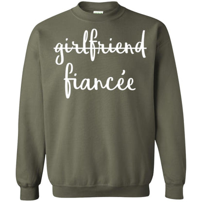 Fiance Engagement Party T-shirt Girlfriend Fiancee Military Green