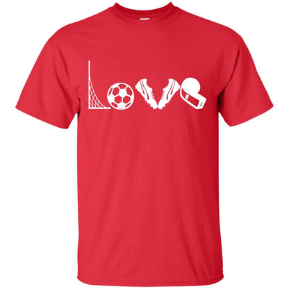 I Love Soccer Funny Soccer Lover T-shirt Red