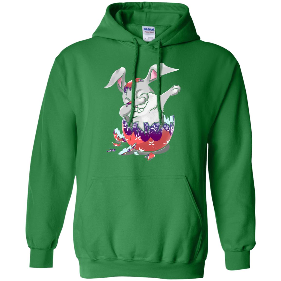 Funny Dabbing Bunny T-shirt For Kids Easter Gift Irish Green