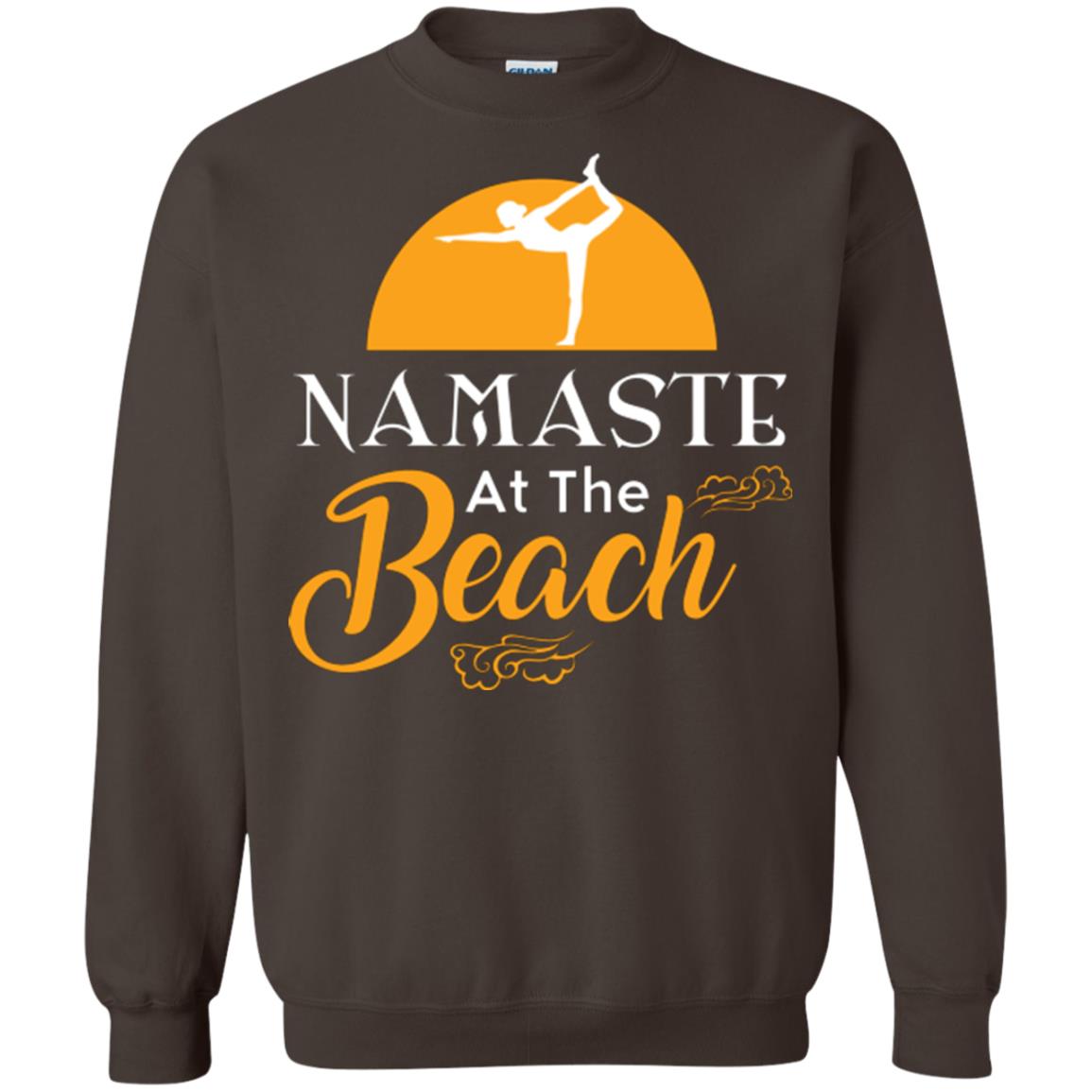 Yoga Lover T-shirt Namaste At The Beach Dark Chocolate