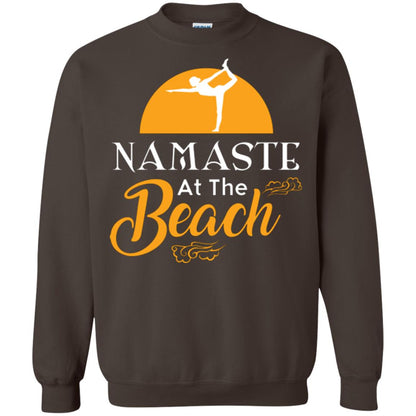 Yoga Lover T-shirt Namaste At The Beach Dark Chocolate