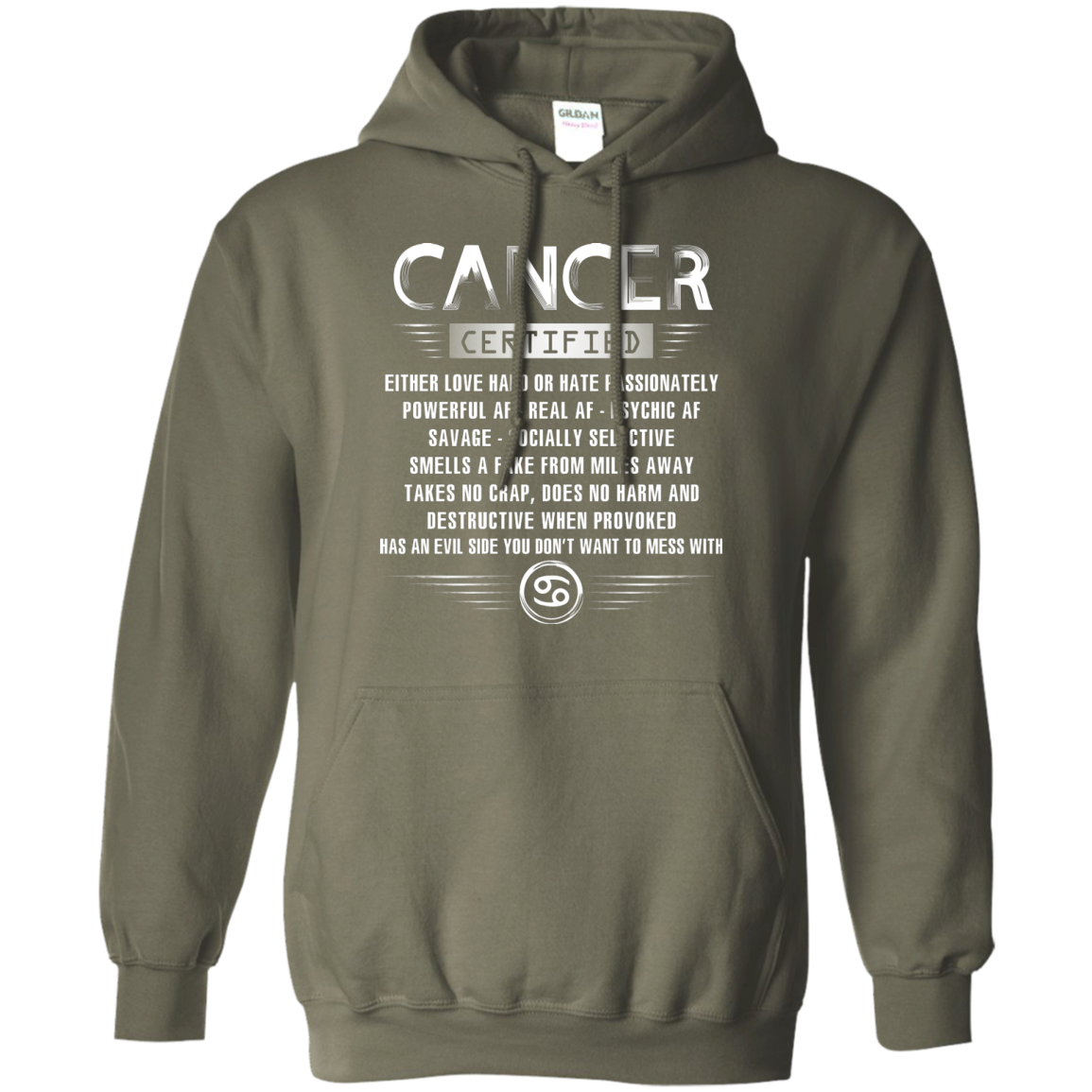 Cancer Certified Either Love Hard Or Hate Passionately Powerful Af T-shirt