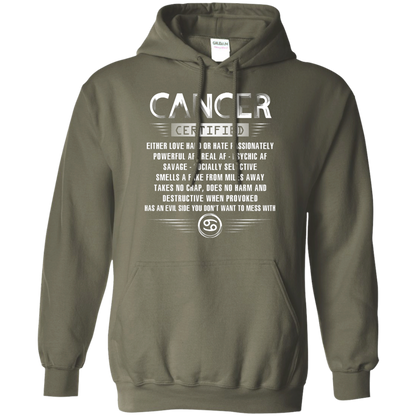 Cancer Certified Either Love Hard Or Hate Passionately Powerful Af T-shirt