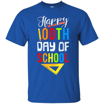 Kindergarten T-shirt Happy 100th Day Of School Royal