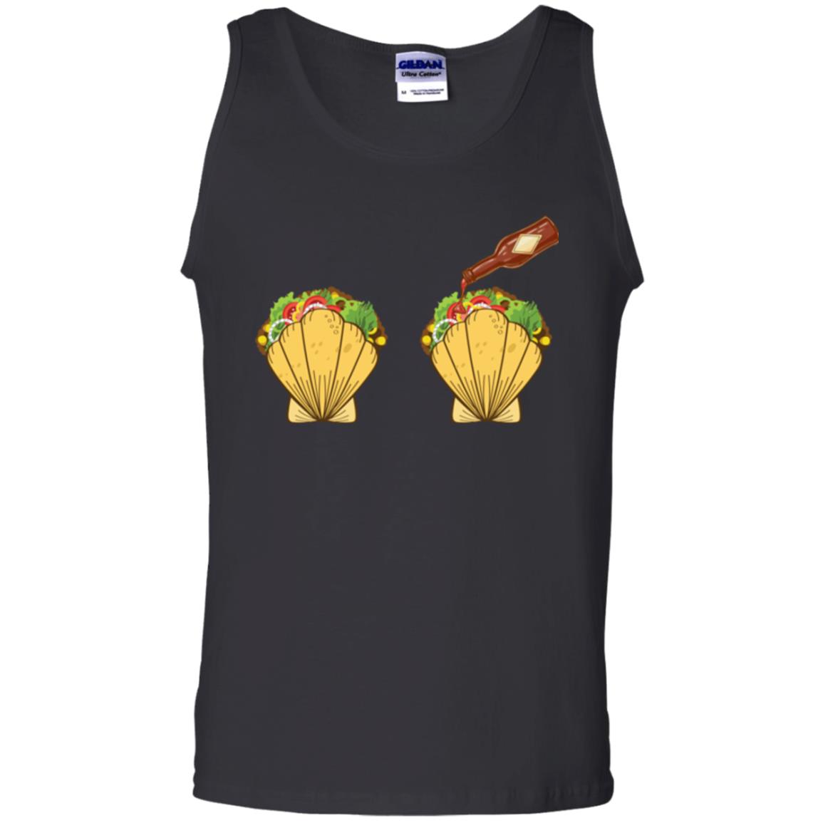 Mermaid Shell T-shirt Taco Bra And Spicy Chili Sauce Black