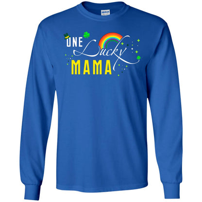 One Lucky Mama St. Patrick_s Day T-shirt Royal