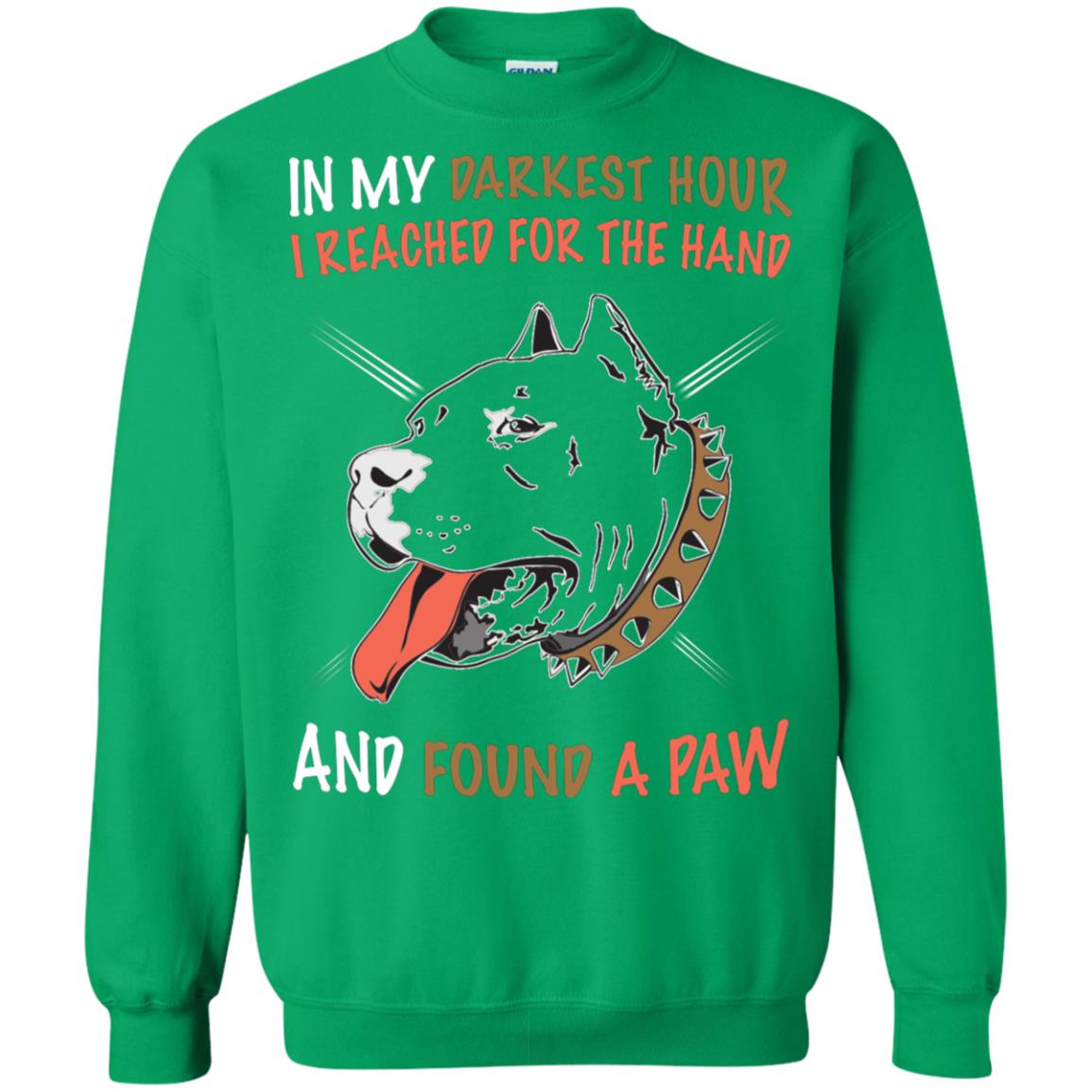 In My Darkness Hour I Reached For The Hand And Found A Paw Shirt Irish Green