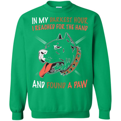 In My Darkness Hour I Reached For The Hand And Found A Paw Shirt Irish Green