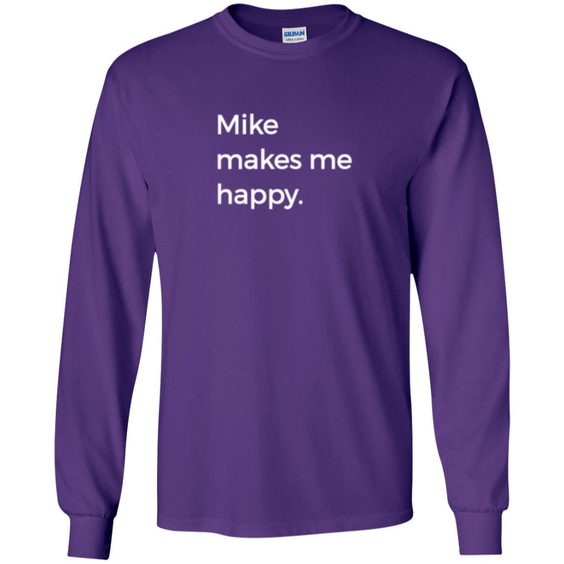 Strange Names And Things T-shirt Mike Makes Me Happy Purple