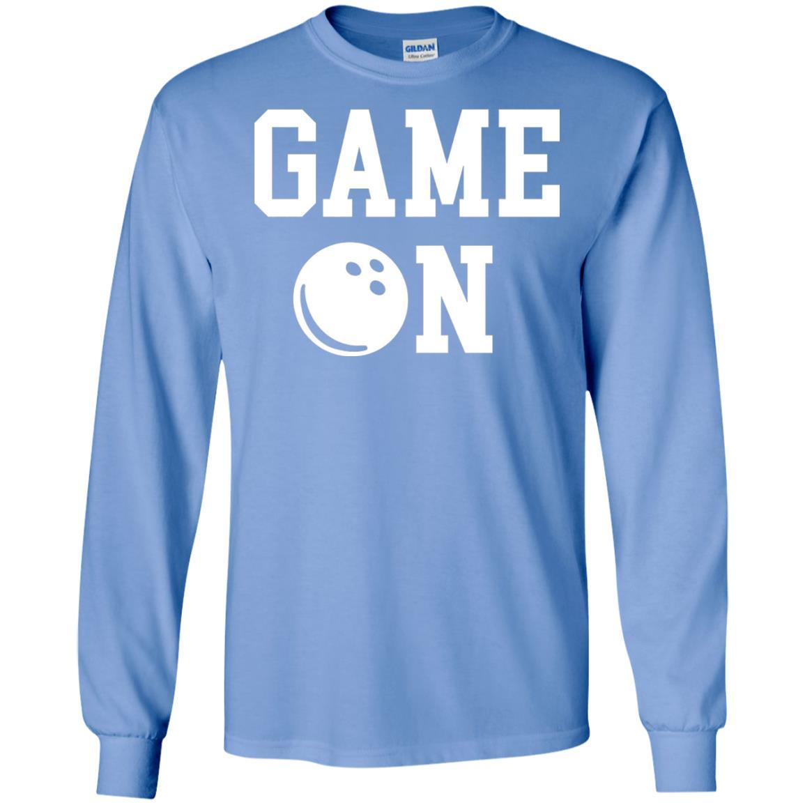 Bowler T-shirt Game On Bowling T-shirt Carolina Blue