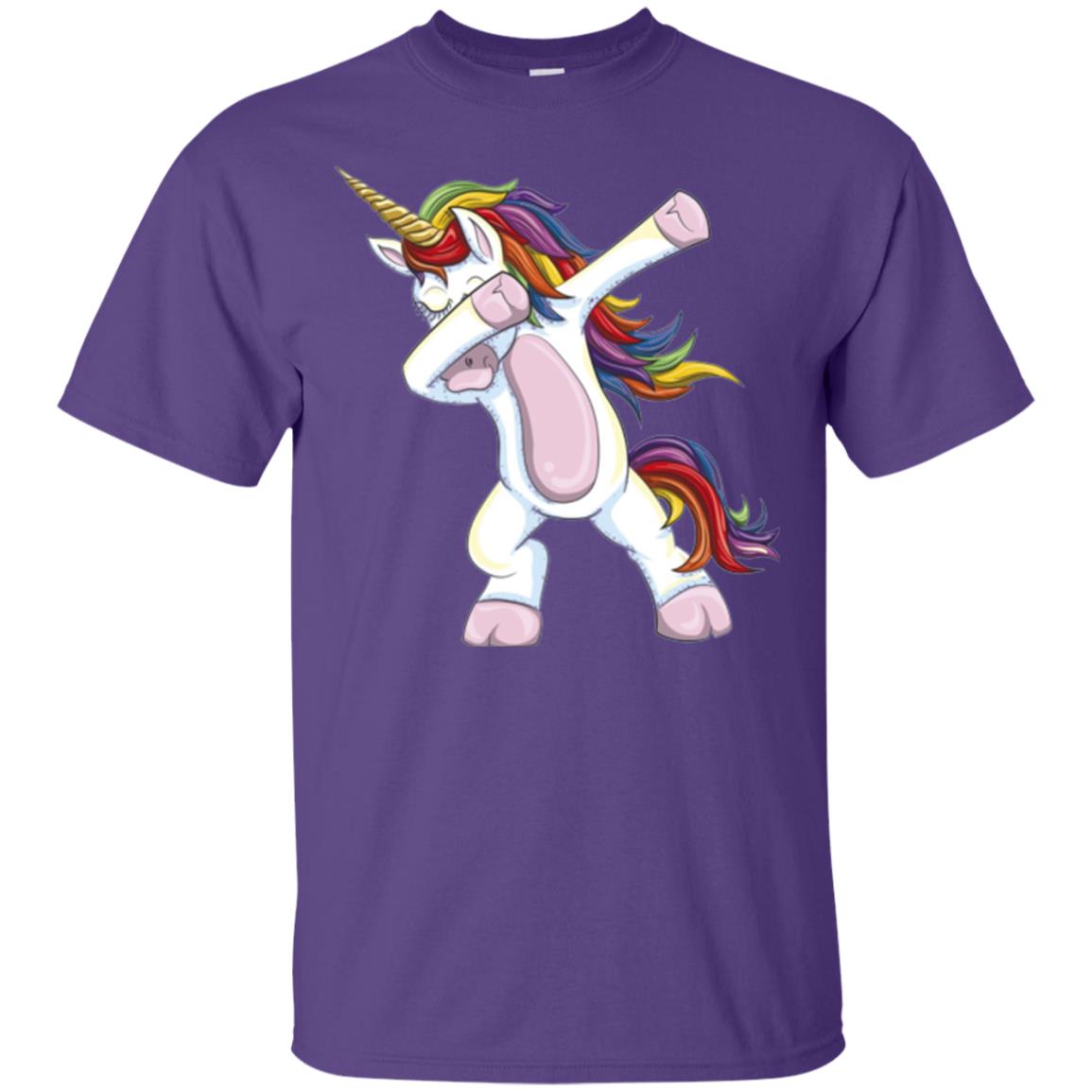 Dabbing Unicorn T-shirt Purple