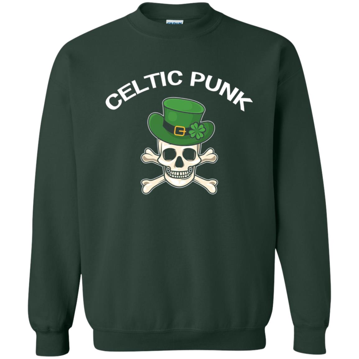 Celtic Punk Rock Irish St. Patrick_s Day T-shirt Forest Green