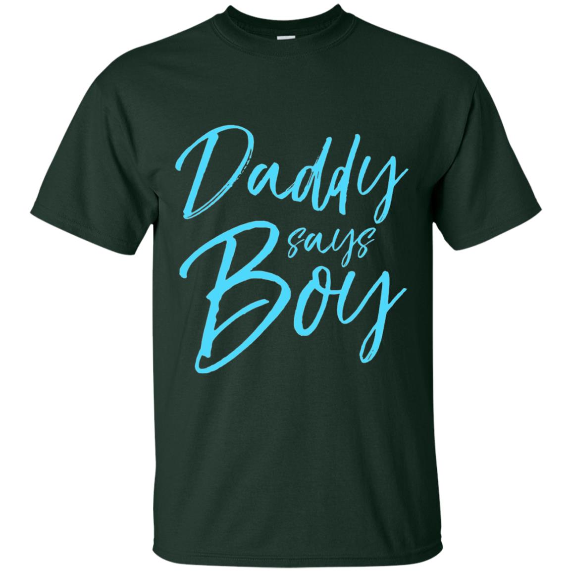 Daddy Says Boy Blue Gender Reveal Announcement Forest