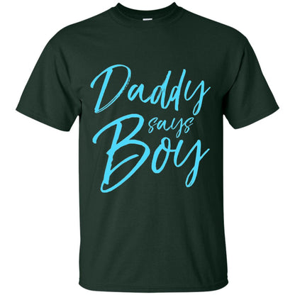 Daddy Says Boy Blue Gender Reveal Announcement Forest