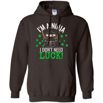 Ninja Luck Green St. Patrick_s Day T-shirt Dark Chocolate