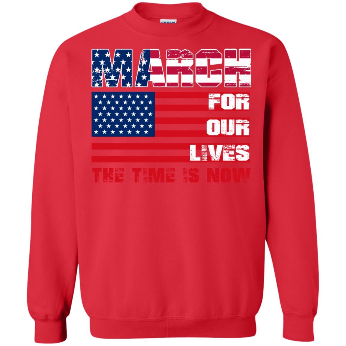 March For Our Lives The Time Is Now Gun Controls T-shirt Red