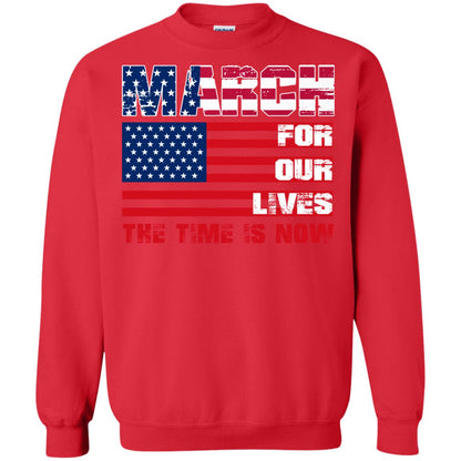 March For Our Lives The Time Is Now Gun Controls T-shirt Red