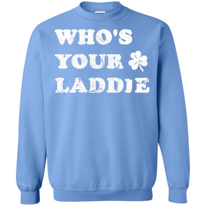 Whos Your Laddie Cute Shamrock T-shirt Carolina Blue