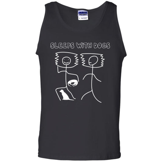 Sleep With Dogs Funny Dog Owner Shirt Black