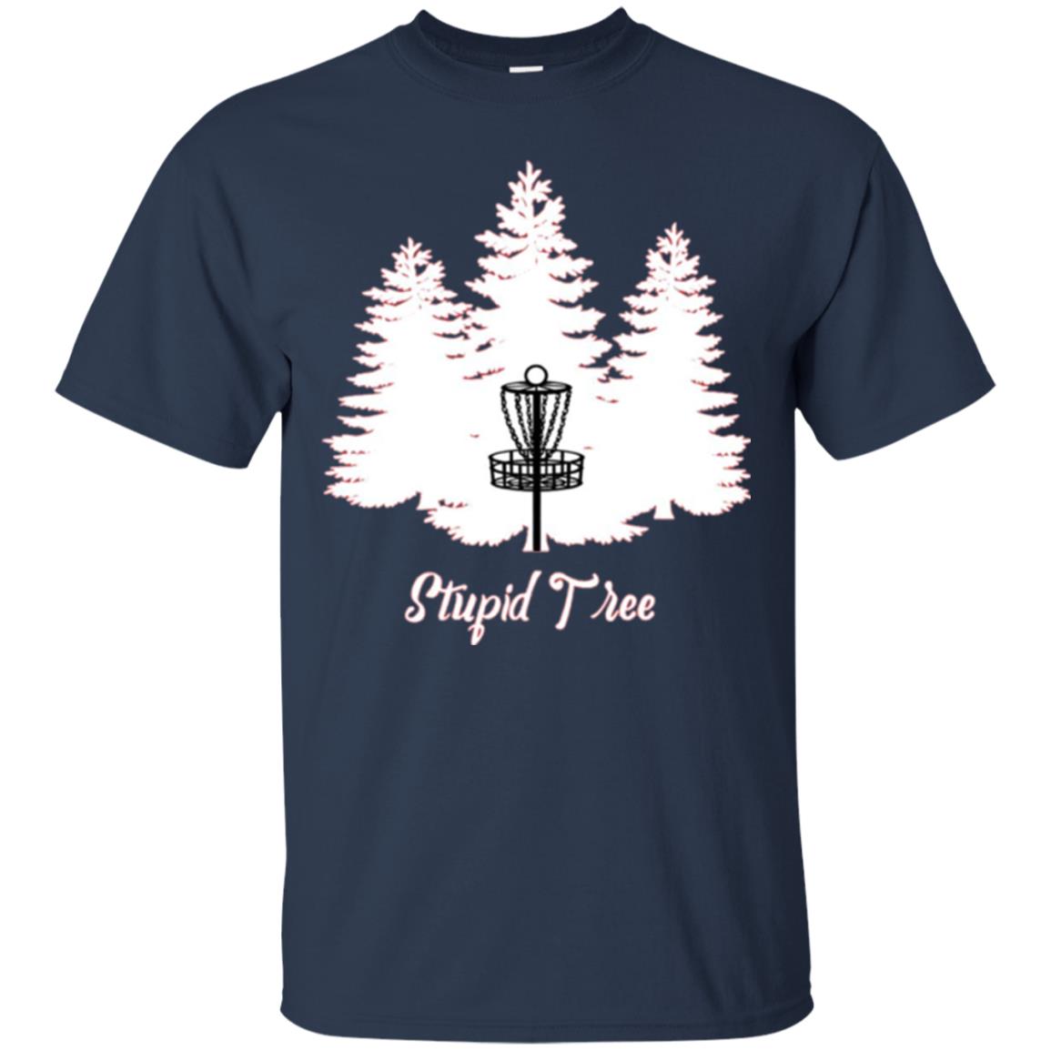 Disc Golf T-shirt Stupid Tree Navy