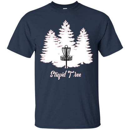 Disc Golf T-shirt Stupid Tree Navy