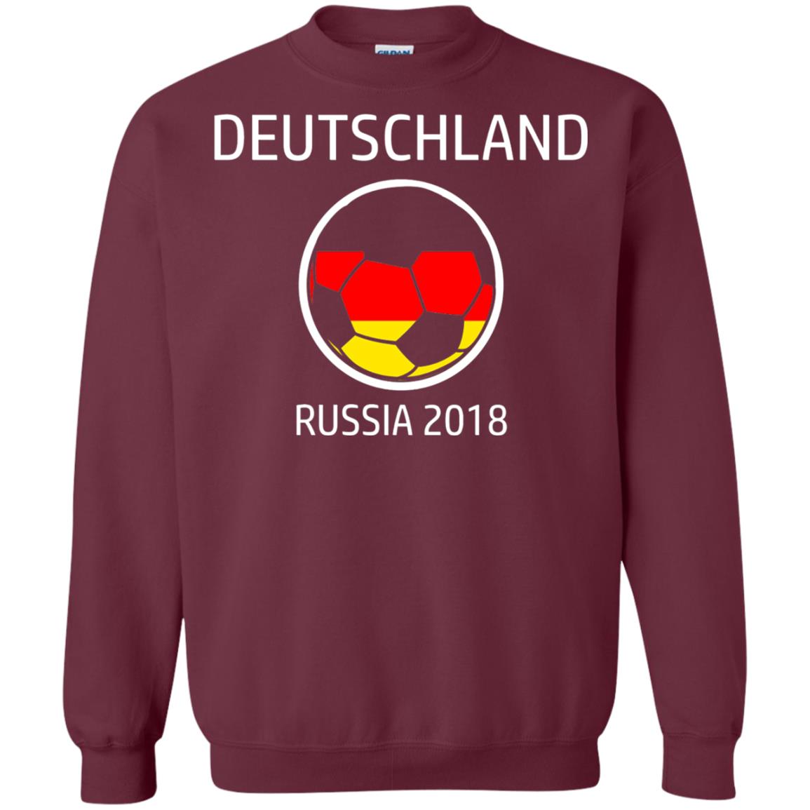 Deutschland Team Russia 2018 Soccer Fan T-shirt Maroon