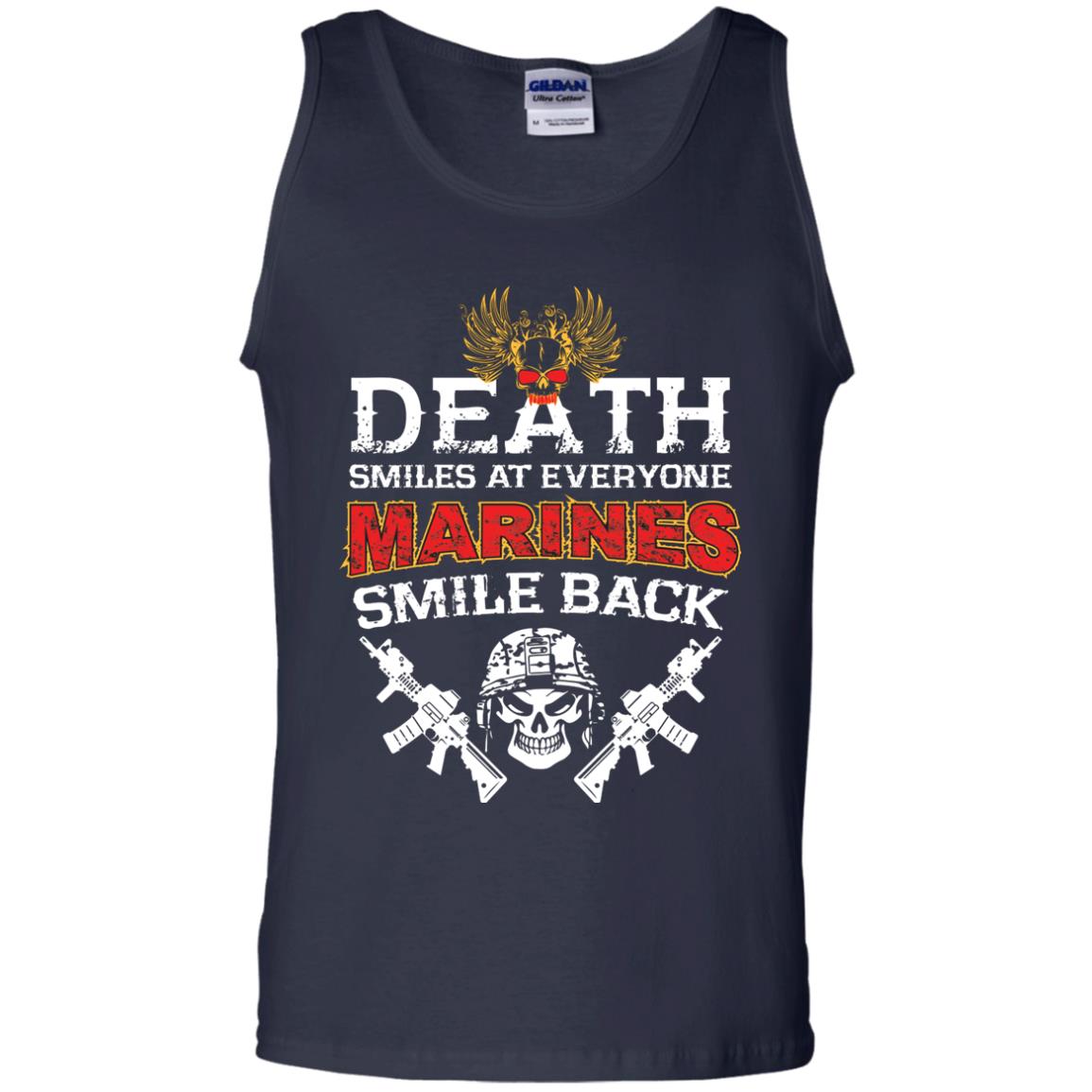 Death Smiles At Everyone Marines Smile Back Shirt Navy