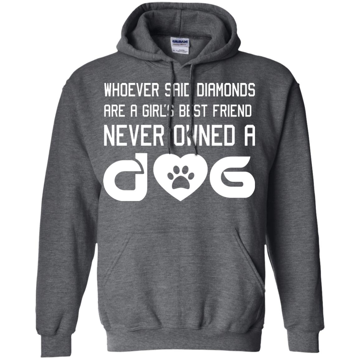 A Girl’s Best Friend Never Owned A Dog Best Dogs Shirt For Girls Dark Heather