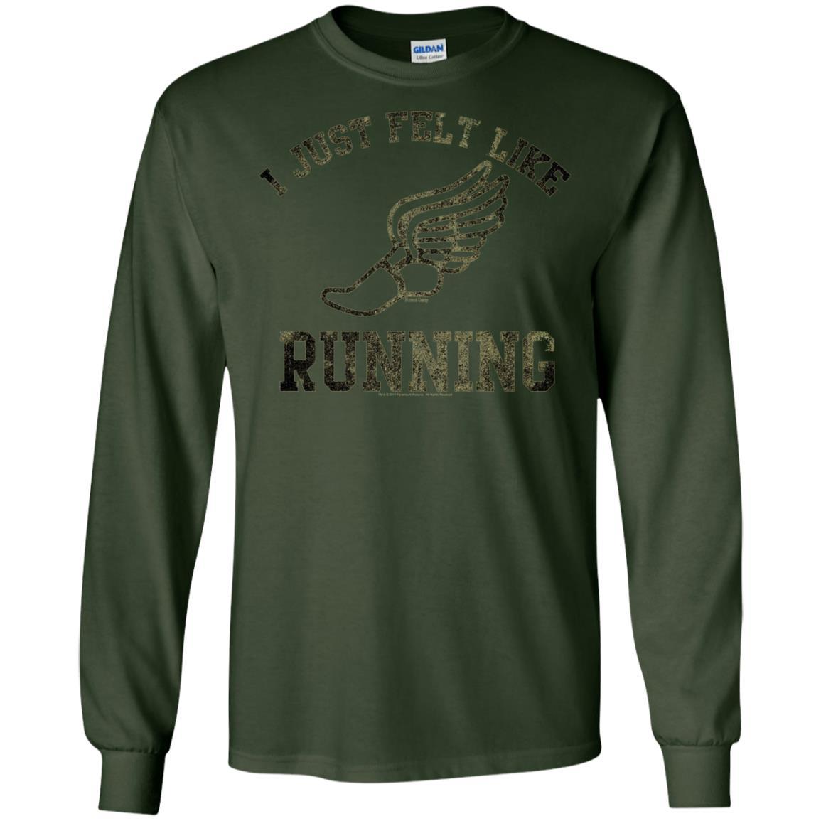 Movie T-Shirt I Just Felt Like Running Forest Green