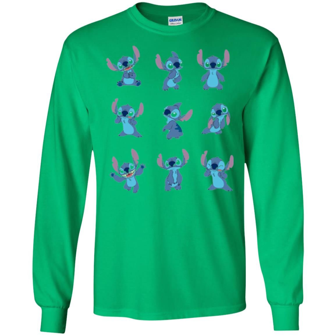 Stitch T-shirt Disney Many Moods Irish Green
