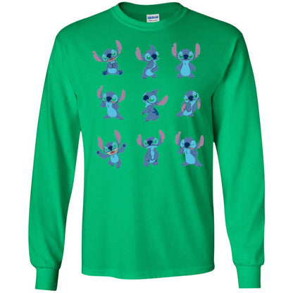 Stitch T-shirt Disney Many Moods Irish Green