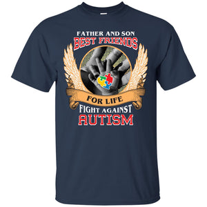 Autism Awareness T-shirt Father And Son Best Friends