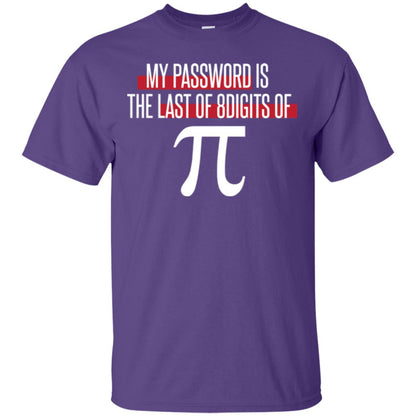 Pi Day T-shirt My Password Is The Last Of 8digits Of Pi Purple