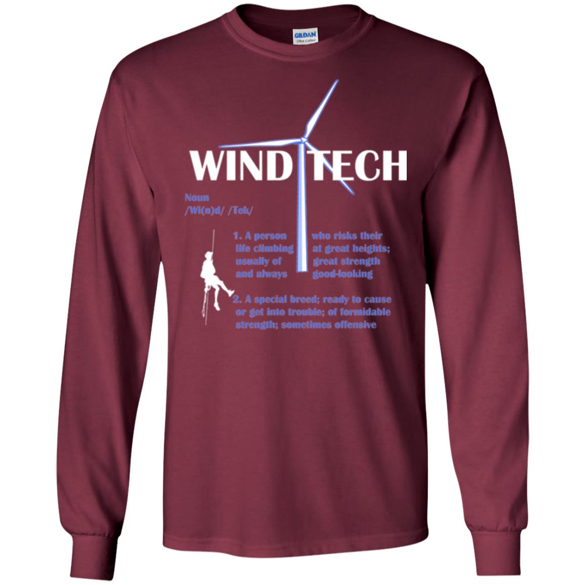 Wind Tech Definition T-shirt Maroon