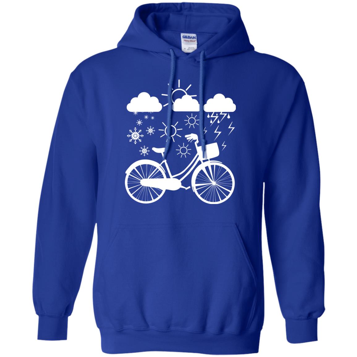 Bicycle All Weather Cyclist T-shirt For Bicycle Lover Royal