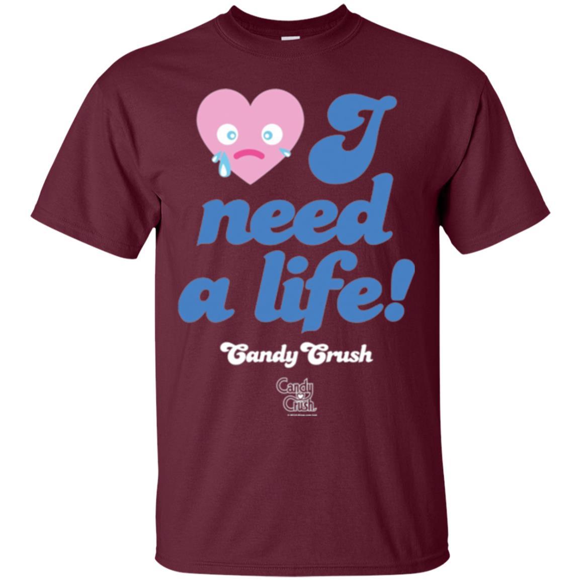 Gamer T-shirt I Need A Life T-shirt Maroon