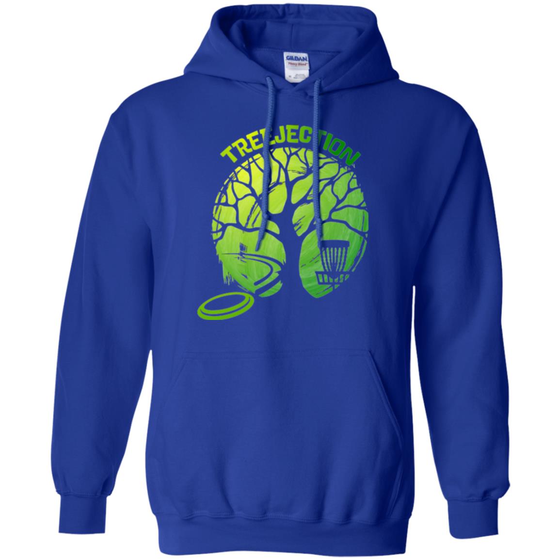 Funny Disc Golf T-shirt Treejection Royal