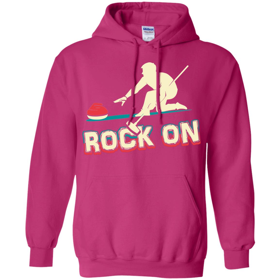 Curling Winter Lover T-shirt Rock On Curling Winter Sports Heliconia