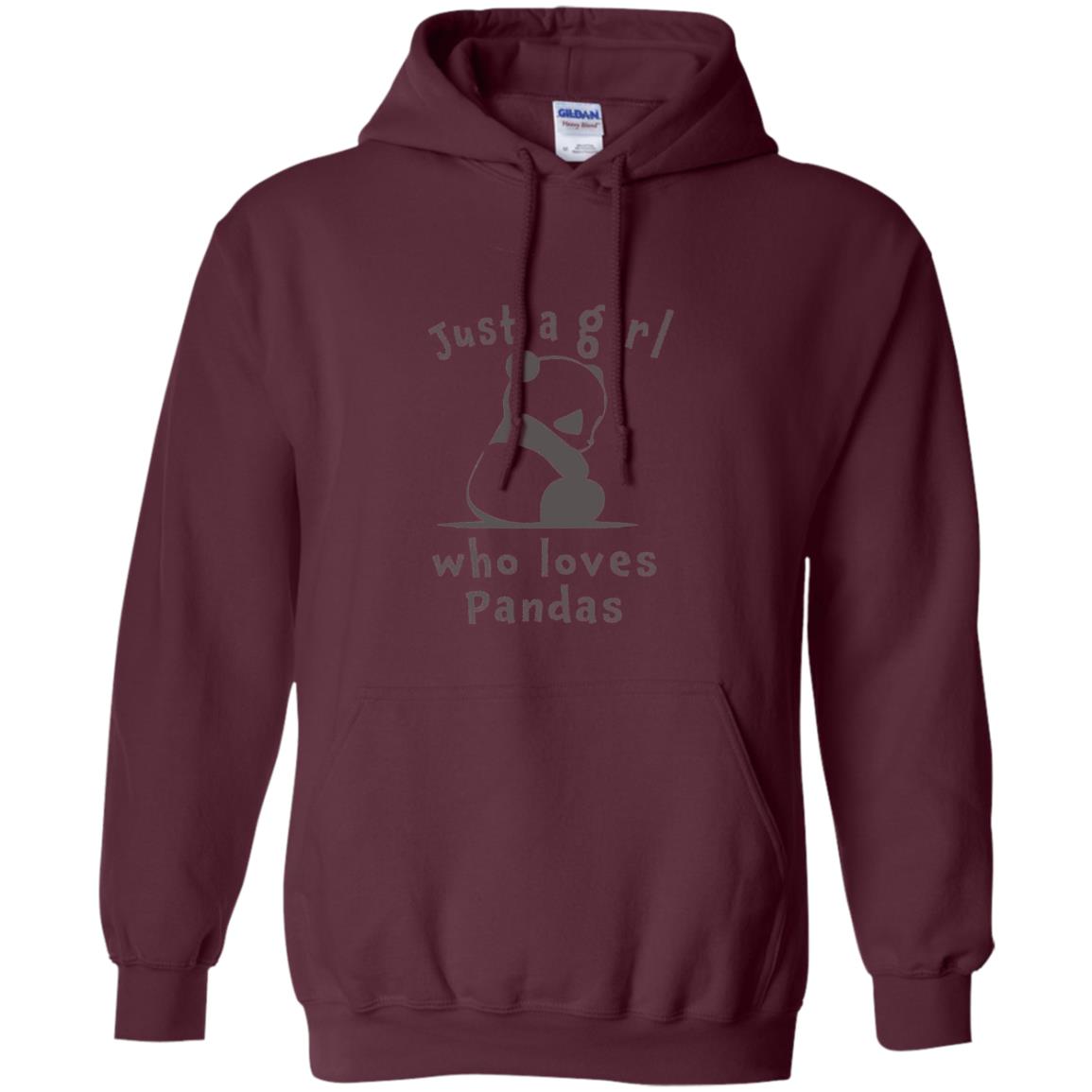 Panda Lover T-shirt Just A Girl Who Lover Pandas Maroon