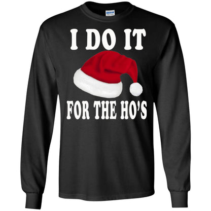 Christmas T-shirt I Do It For The Ho_s Black