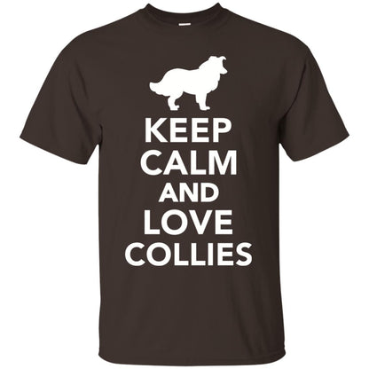 Keep Calm And Love Collies T-shirt Dark Chocolate