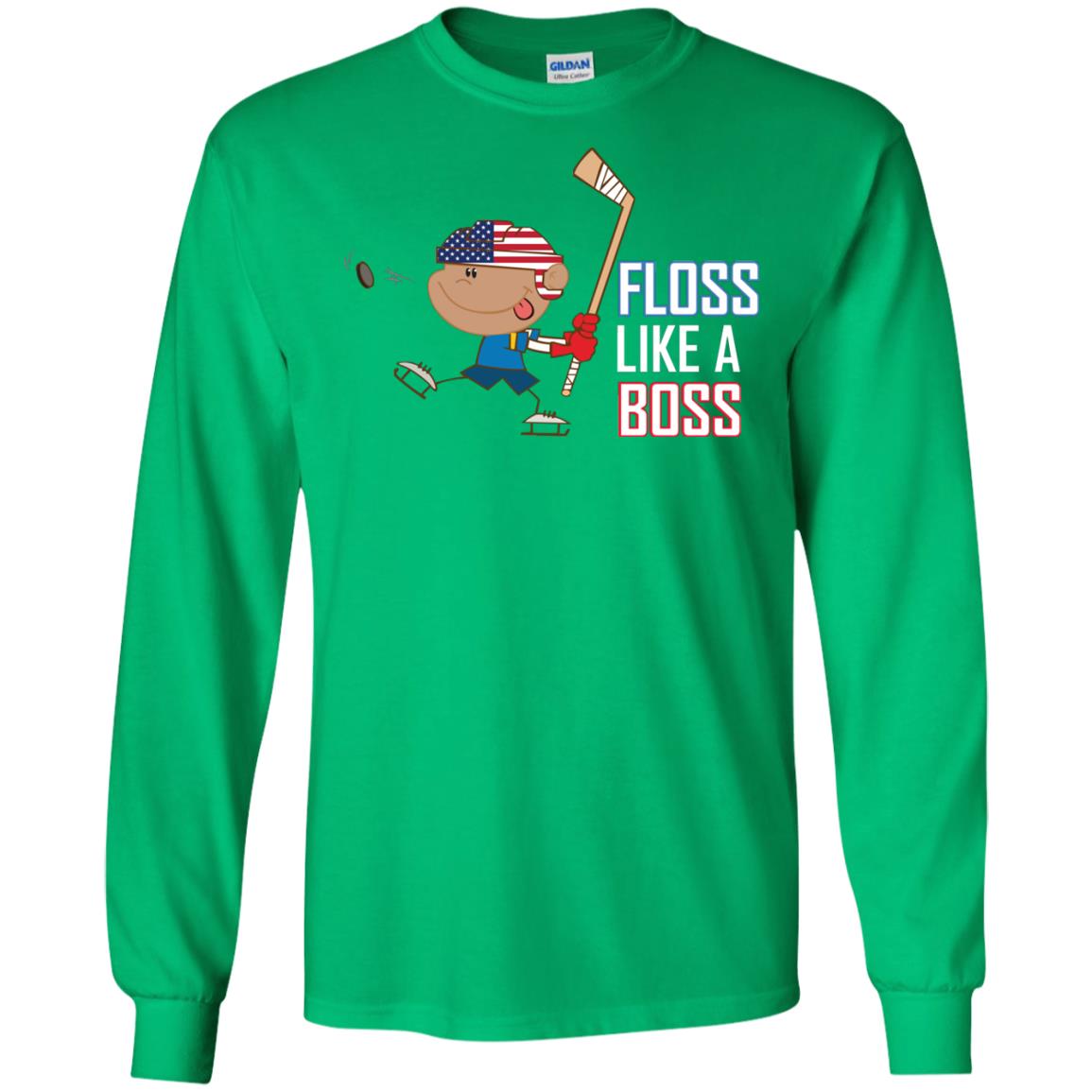Floss Like A Boss Shirt For Hockey Players Irish Green