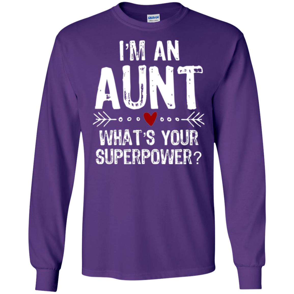 Aunt T-shirt I_m An Aunt What_s Your Superpower Purple