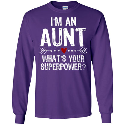 Aunt T-shirt I_m An Aunt What_s Your Superpower Purple