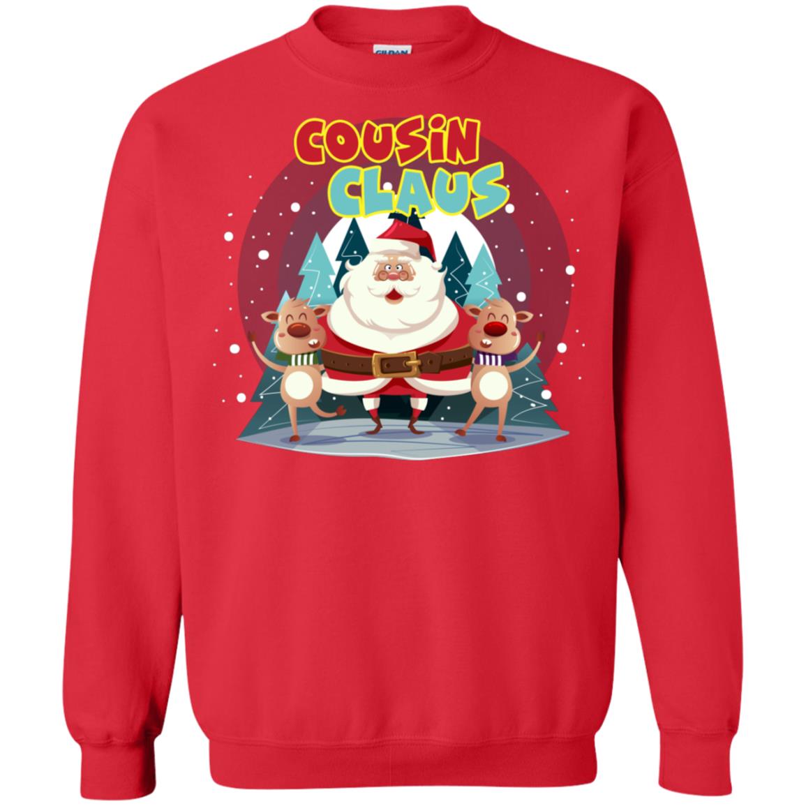 Cousin Claus Matching Family X-mas Gift Shirt Red